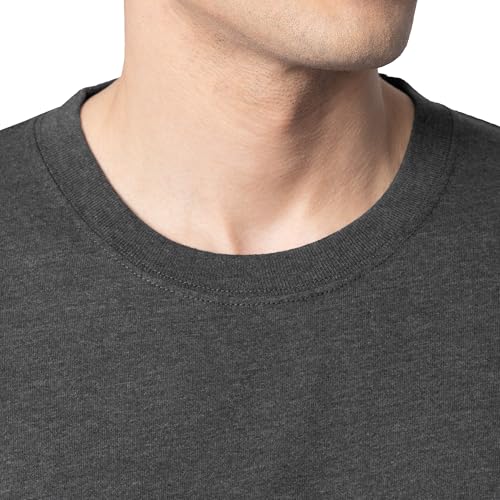 Fruit of the Loom Men's Eversoft Cotton Long Sleeve T-Shirts, 2 Pack - color: Long Sleeve - Black Heather, size: 4X-Large