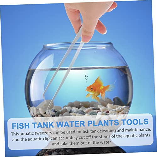 2pcs Long Aquarium Tweezers Professional Aquatic Plant Tongs for Aquascaping
