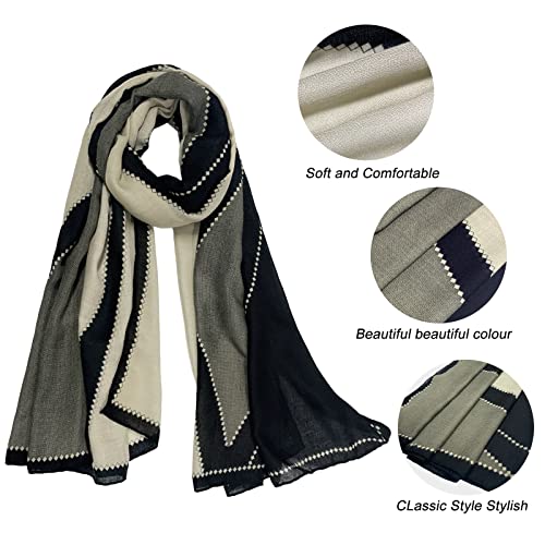 FINIZO Women's Fashion Scarves, Lightweight Cotton Blend Neck Scarves - color: 21