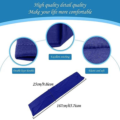 Turban Head Wrap Scarf,African Women' Soft Long Scarf Shawl Hair Bohemian Headwrap Stretch Headband Tie - color: Royal Blue