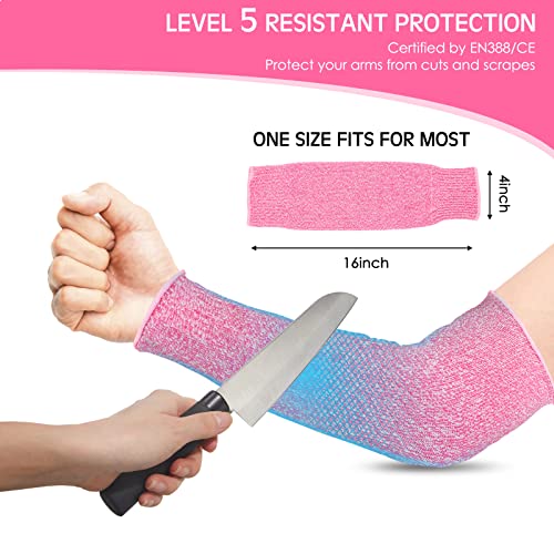 Geyoga Arm Sleeves Guards Cut Resistant HPPE,X-Large,Hppe,Black - color: Gray, Pink, size: Large, style: Hppe