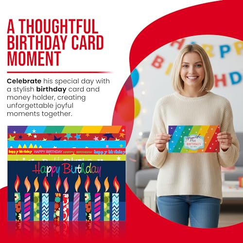 Iconikal 24-Pack Gift Card Money Holders with Envelopes Birthday