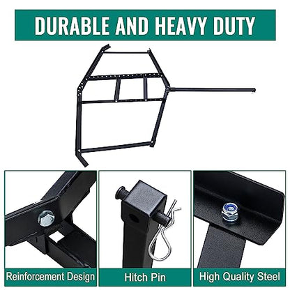 Driveway Drag Harrow 74”Width, 39" Length Driveway Drag with 2 Adjustable Bars for Field and Lawn Leveling, Driveway Grader for ATV, UTV, Garden Lawn Tractors