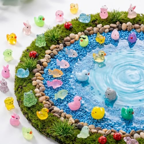 400 pcs Mini Resin Animals Many Styles Variety Tiny Animals Figures Miniature Little Small Animal Figurines Bulk for Micro Fairy Garden Landscape Accessories Hide Crafts Decor Aquarium
