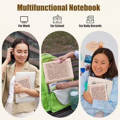Likjad Christian Spiral Notebook Journal 5.5x8.3, Botanical Bible Scripture Journals for Writing, Religious Christian Gifts for Women, Bible Verse Hardcover Notebooks for Note Taking（Pink） - color: Botanical Bible Two