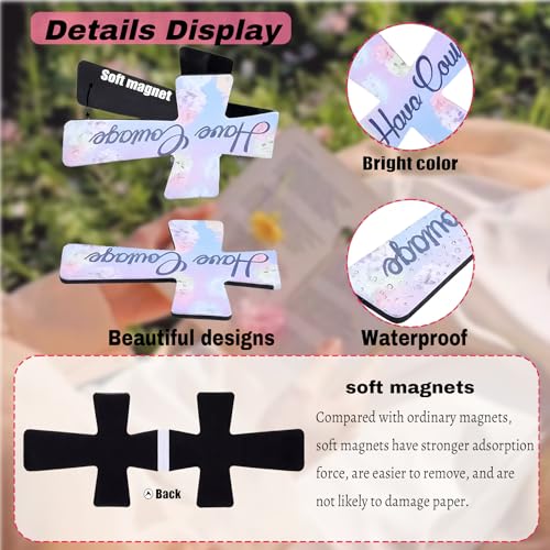 18PCS Magnetic Cross Bookmarks Gifts, Magnetic Bookmark Christian Cross Magnetic Page Markers Religious Bible Verses Bookmarks for Bible Study, Readers, Teachers, Students (F) - color: F