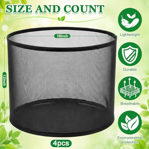 4 Pcs Large Aquatic Pond Planting Bags 12 x 16 Inch Reusable Fabric Pond Plant Pots 10 Gallon Breathable Aquatic Plant Basket Grow Bags for Bog Plants Water Lily Lotus Garden - size: 12 x 16 inch