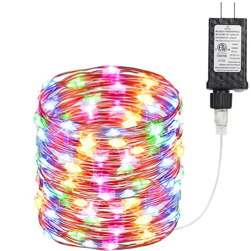 Joomer Fairy String Lights 33FT 100LED Plug in Lights Indoor, Multicolor - color: Multicolor, size: 100led