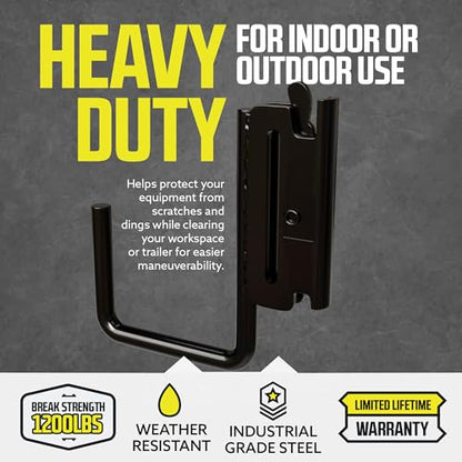 DC Cargo - E Track J Hooks (2" - 10 Pack) - Vertical E Track Accessories - Hanging Hooks for Your ETrack Rail System - Use in Enclosed Trailers, Box Trucks, Vans, Garage, Workshop & Warehouse - size: 2 Inch - 10 Pack