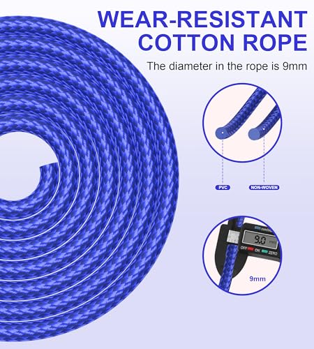 Jump Rope for Women Men, Fitness Jumprope for Women Workout, Adjustable Adult Exercise Skipping Rope - color: Pink+Blue