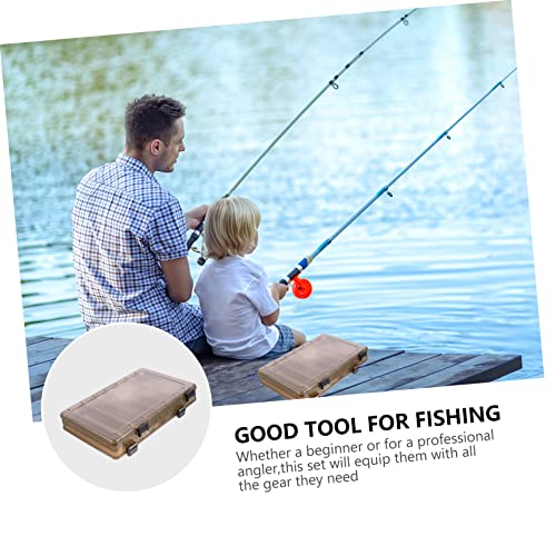 Fabric Storage Bins，Plastic Bins ，Plastic Bait Sea Fishing Stacked Beads Cages Pole Hooks Aquarium Waterproof - size: 27.5X18.5X4.8CM