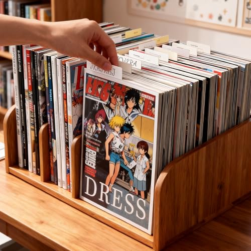 50 Pack Comic Book Dividers, 11.26" x 7.24" Comic Dividers | 24PT Cardboard Comic Book Dividers with Tabs for Comic Book Storage Boxes, Magazines and Fabric Organization