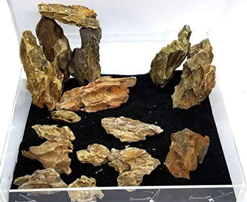 Aquarium Ohko Dragon Stone Rock Mixed Sizes - size: TINY PIECES 5 LB