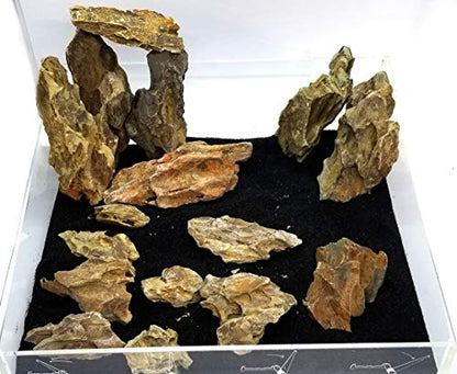 Aquarium Ohko Dragon Stone Rock Mixed Sizes - size: TINY PIECES 5 LB