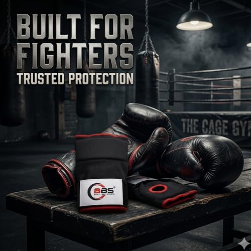 Busy Bee Sports Quick Hand Wraps for Boxing & MMA, Large Size (Snug Fit) – Gel Padded Inner Gloves with Wrist Support, Easy Slip-On Wraps for Men & Women, Breathable for Muay Thai & Kickboxing | Gel Padded Protection Snug Fit Design (Large) Breathable Mat