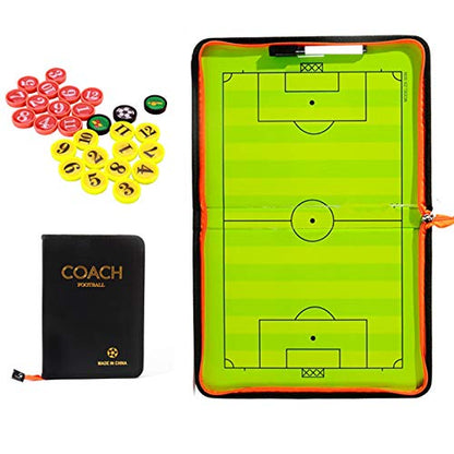 Pure Vie Portable Magnetic Soccer Coaching Board Football Tactics Clipboard | Soccer Strategy Whiteboard for Coaches Training and Matches, Dry Erase Board with Magnet, Pen Football Sport Coach Must Haves - color: 16.54'' X 11.32''