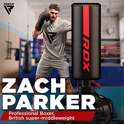 RDX Boxing Gloves, Pro Training Sparring, Maya Hide Leather, Muay Thai MMA Kickboxing, Men Women Adult, Heavy Punching Bag Focus Mitts Pads Workout, Ventilated Palm, Multi Layered, 8 10 12 14 16 18 Oz - color: BLACK, size: 12 OZ
