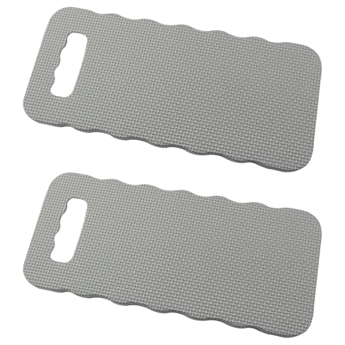 2PCS Multi Purpose Garden Kneeling Mat Grey 15x7x 4/5 inch Foam Knee Pads Waterproof Non-Slip Mat for Yoga Prayer Exercise