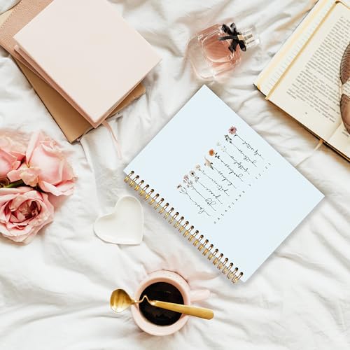 YTRGI Blue Christian Journaling Notebook, Galatians 5:22-23 Bible Notebooks for Note Taking, Scripture Journals for Writing, Prayer Journal for Woman, Religious Spiral Notebook 5.5x8.3 Inch - color: 3:16 blue