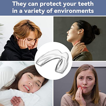 Women Mouth Guard for Teeth Grinding, Pack of 8 Moldable Mouth Guards for Clenching Teeth, Comfortable Night Guard for Teenagers Sport Athletic, Whitening Tray