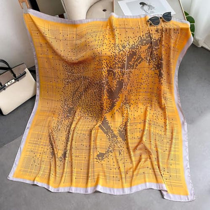 43" Large Square Scarf Fashion Scarves Hair Wrapping Scarfs Night Sleeping Headscarf for Women B07 - color: B079