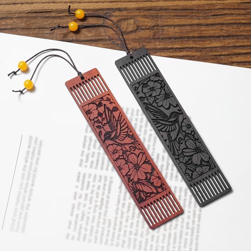 Wood Hummingbird Bookmark Gifts,Aesthetic Bookmarks Book Marks for Reading Women, Gifts for Bird Lovers (Hollow Hummingbird) - style: Hollow Hummingbird
