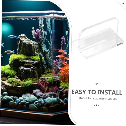 4pcs Replacement Aquarium Lid Handles Easy to Install Acrylic Fish Tank Cover Accessories for Aquariums Secure Adhesive Design for Convenient Use