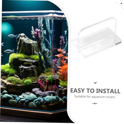 4pcs Replacement Aquarium Lid Handles Easy to Install Acrylic Fish Tank Cover Accessories for Aquariums Secure Adhesive Design for Convenient Use