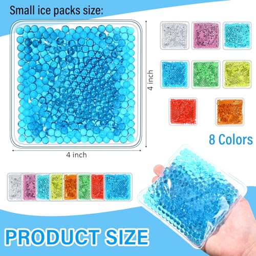 TrelaCo 72 Pack Gel Ice Packs Bulk - 4" Mini Reusable Soft Hot & Cold Gel Boo Boo Ice Pack for Breastfed Injury, Pain Relief, Headache, Tired Eyes