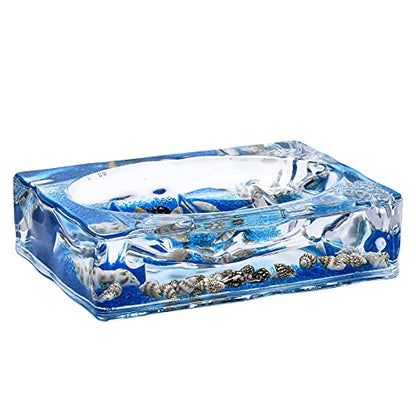 5 Piece Acrylic Liquid 3D Floating Motion Bathroom Vanity Accessory Set Shell - size: 5-piece, style: Shell