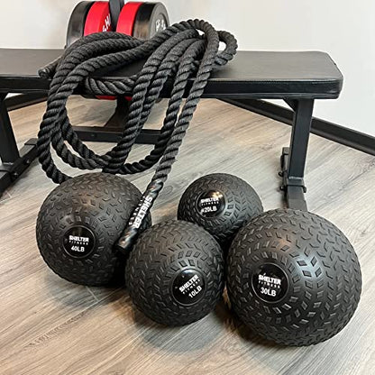 Black Rubber Treaded Slam Ball Equipment - size: 40 Pounds