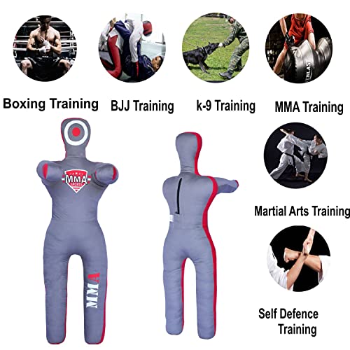 MMA Sports Kids Grappling Dummy MMA BJJ Jiu Jitsu Karate Kick Boxing Throwing Practice Dummies for Children - 4 FT -UNFILLED