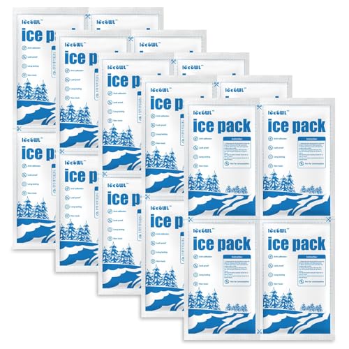 Dry Ice Packs for Shipping Non-Stick for Food TUV and SGS Tests Double-Sided Absorption Long Lasting Shipping Cold Packs for Coolers Lunch Bags Freezer