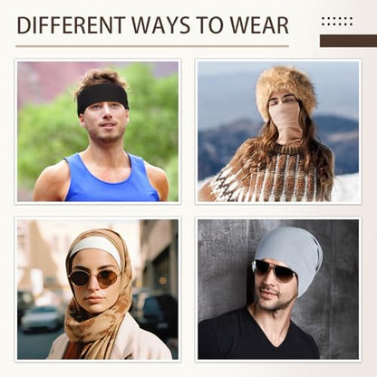 Chicingyou 10 Pieces Cotton Hijab Undercap for Women Scarf Inner Hijab Cap Chemo Headwear Chemotherapy Headwear Islam Muslim Under Scarf Turban Unisex Soft Hat Stretch Bonnet Tube Cap