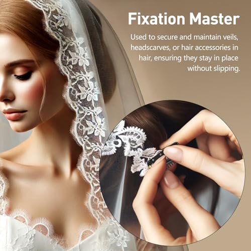 10 Pcs Safety Pin Snap-Comb Hair Clips for Securing Dupatta, Turban, Scarf, Wedding Veil, and Wig Piece - Secure Headscarf Clips with Teeth for Reliable Hold