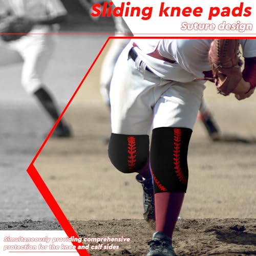 4 Pcs Baseball Sliding Knee Pad for Man Softball Baseball Sliding Mat Built in Thick Foam for Leg Sports for Wrestling Volleyball