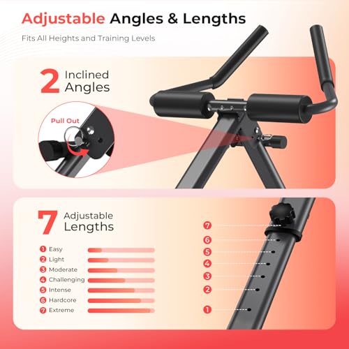 OWLSKY Ab Machine, Adjustable Ab Trainer Machine for Abs Workout at Home Gym, Foldable, Knee Protection, LCD Monitor, Device Holder, 400 LBS,Abdominal Trainer for Stomach Workout - style: A-Black