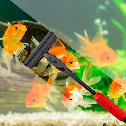 6 in 1 Aquarium Cleaning Tool Algae Scraper for Fish Tank Cleaning | Professiona Fish Tank Cleaning Tool Including Brush Sand Rake Pad with Telescopic Handle Tank Glass Cleaner Kit