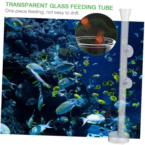 TOYANDONA Acrylic Fish Feeding Tube 2cm Diameter 50cm Length Aquarium Shrimp Feeder Tray Fish Tank Accessories Feeding Supplies
