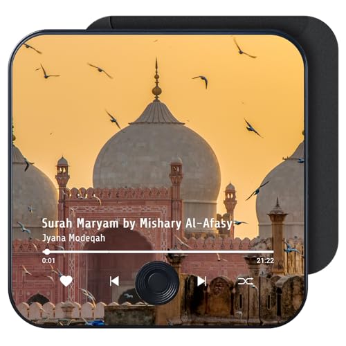 Quran Magnet Speaker for Fridge - Preloaded Surah Audio Player with Islamic Recitations, Portable Magnetic, USB-C Rechargeable, Touch Control, Ramadan & Eid Gifts, Islamic Gifts (Surah Maryam) - color: Surah Maryam - Mishary Alafasy