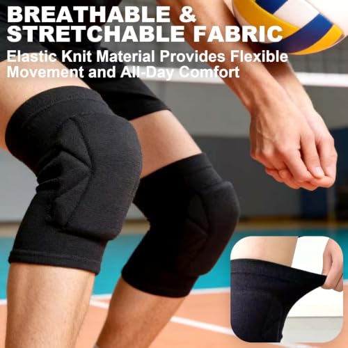 Men Women Knee Pads for Sports, Soft Flexible Foam Pad for Dancing, Black S | Volleyball Knee Pad for Wrestling, Skating, Adult Compression Knee Support for Skateboarding, Climbing, Basketball, 1 Pair - size: Small
