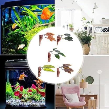 2Pcs Betta Fish Leaf Pad,Plastic Plant Betta Hammock Leaf Bed,Simulating The Natural Habitat Aquarium Décor Plastic Plants for Betta Spawning Grounds,Suction Cup Betta Breeding Resting Bed