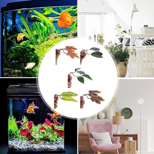 Green Betta Fish Leaf Pad,Plastic Plant Betta Hammock Leaf Bed,Simulating The Natural Habitat for Betta Spawning Grounds,Suction Cup Betta Breeding Resting Bed Aquarium Décor Plastic Plants