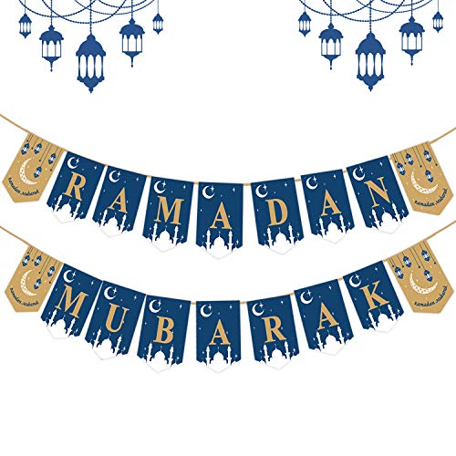 Ramadan Decorations for Home - Ramadan Mubarak Banner Eid Kareem Decorations for Home Party Supplies