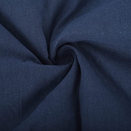 Ctreela Kaftan Thobe for Men Big And Tall Muslim Hooded Robe Mens Long Sleeve Caftan Thawb Islamic Ramadan Masjid Gown - color: Navy, size: 4X-Large