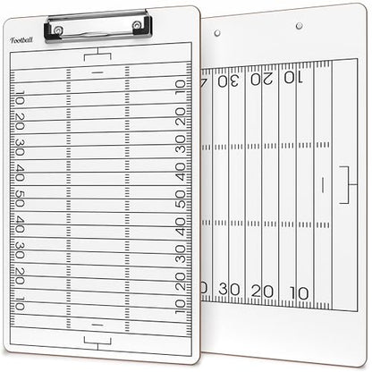 SCRIBBLEDO Football Dry Erase Whiteboard for Coaches, 15x9 Double Sided Coaching Clipboard for Plays Drills and Lineups, Coach Gift