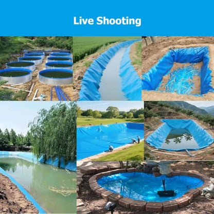 0.3mm Thick PVC Pond Liner - Durable HDPE Blue Preformed Mat for Fish, Plants & Outdoor Ponds, Koi Ponds, Garden Fountains & Waterfalls (1x35m/3.3x114.8') - size: 1x35m/3.3x114.8'