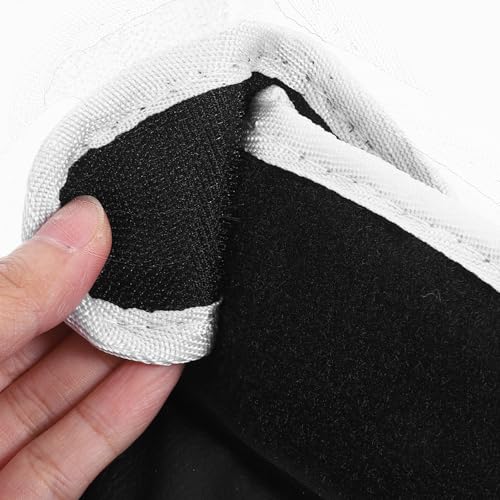 POPETPOP Half-Finger Boxing Gloves and Wrist Wraps, Breathable Cloth Kickboxing Training Sparring Gloves for Gym and Bag Work, 1 Pair Black Protective Hand Wraps for Martial Arts