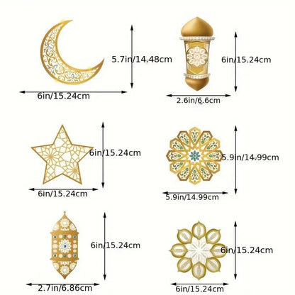Generic 34 Pcs Eid Mubarak Party Decorations, Eid Mubarak Banner Eid Mubarak Latex Balloons Eid Mubarak Moon Foil Balloon for Eid Mubarak Ramadan Party Supplies,Eid and Ramadan Decorations