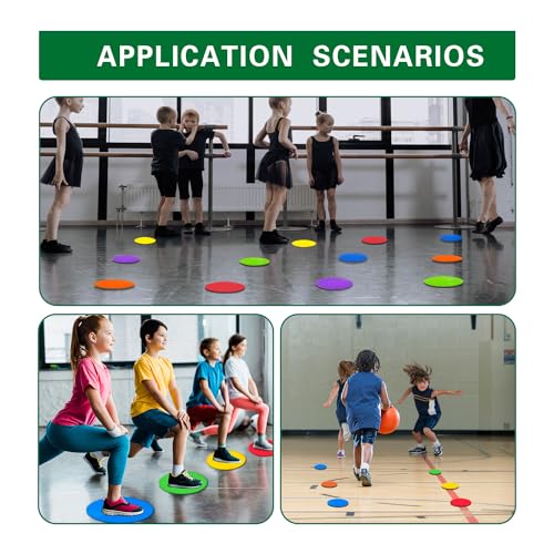 Spot Markers 4 Inch 9 Inch Non Slip Rubber Floor Markers Flat Field Cones Poly Dots for Soccer Basketball Sports Speed Agility Training and Drills - style: 9inch 27pcs